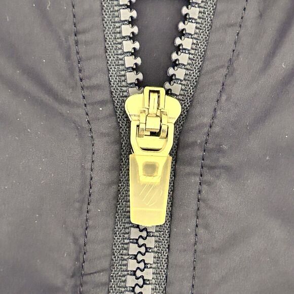 K Swiss Cropped full zip jacket Womens XS Blue Striped Windbreaker pockets - Picture 6 of 13